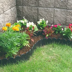 Lawn Edging Spiked Flexible Garden Border Roll For Grass Flower Beds Paths - 10m L -Draper Tool Shop lawn edging spiked flexible garden border roll for grass flower beds paths 10m l5060926021164 03c MP