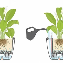 LECHUZA QUADRO LS 50 Black High-Gloss Self-watering Planter With Substrate And Water Level Indicator H47 L50 W50 Cm, 118L -Draper Tool Shop lechuza quadro ls 50 black high gloss self watering planter with substrate and water level indicator h47 l50 w50 cm 118l4008789162892 04c MP