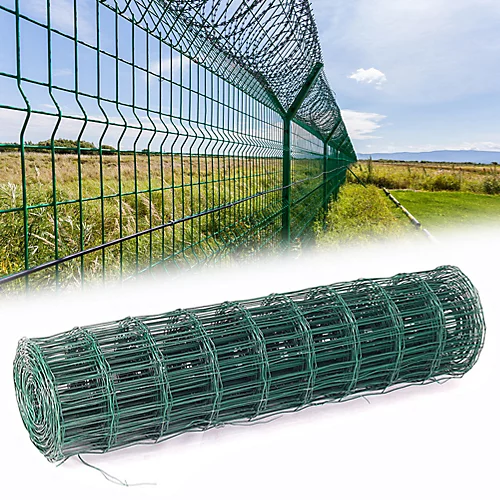 Livingandhome Dark Green PVC Coated Wire Mesh Fencing 0.9 X 20 M 3 Livingandhome Dark Green PVC Coated Wire Mesh Fencing 0.9 X 20 M