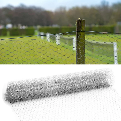 Livingandhome Galvanized Large Hexagonal Wire Mesh Fencing Aviary Net 0.9 X 10 M 3 Livingandhome Galvanized Large Hexagonal Wire Mesh Fencing Aviary Net 0.9 X 10 M