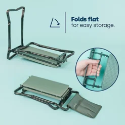 LIVIVO Foldable Portable Garden Kneeler For Gardening Multi Use - Adjustable Chair & Kneeler Comes With A Tool Bag Holder Pouch -Draper Tool Shop livivo foldable portable garden kneeler for gardening multi use adjustable chair kneeler comes with a tool bag holder pouch5060497641822 04c MP