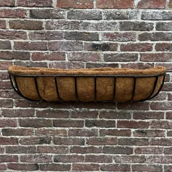 Manor Garden Black Metal Wall Basket Manger Trough Planter (90cm) 7 Manor Garden Black Metal Wall Basket Manger Trough Planter (90cm) -Draper Tool Shop manor garden black metal wall basket manger trough planter 90cm 5060575107998 03c MP