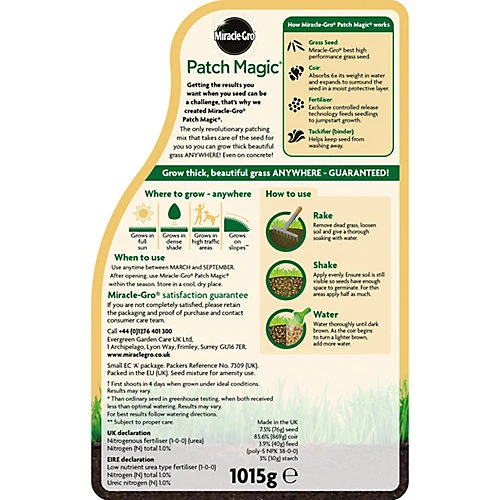 Miracle-Gro Patch Magic Lawn Repair 13m² 1kg 4 Miracle-Gro Patch Magic Lawn Repair 13m² 1kg - Image 2