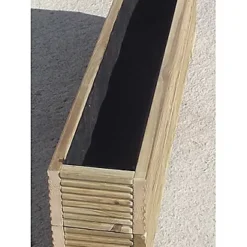 Narrow Decking Garden Trough Planter 20cm Wide X 33cm High - 100cm