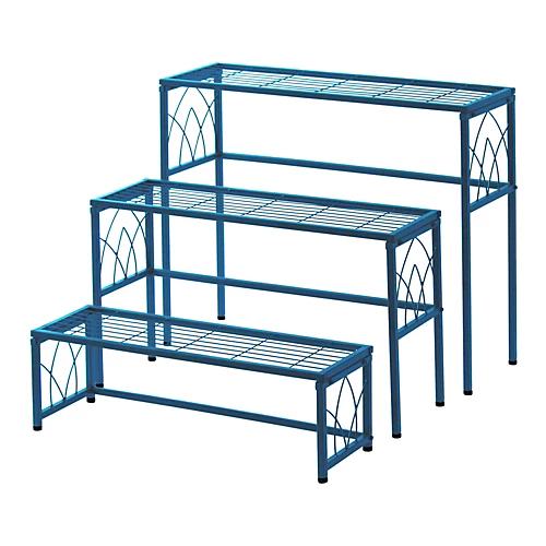 Nesting Plant Stand 3 Piece Set - Blue 3 Nesting Plant Stand 3 Piece Set - Blue