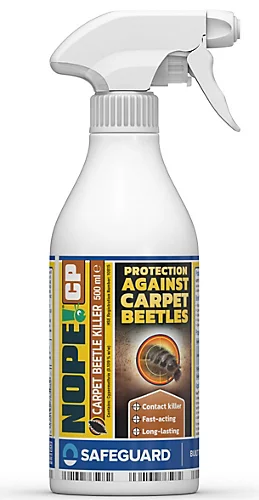 NOPE CP Carpet Beetle Killer Spray (500ml) Fast-acting, Odourless, Repellent And Disinfectant Carpet Beetle Spray. HSE Approved 3 NOPE CP Carpet Beetle Killer Spray (500ml) Fast-acting, Odourless, Repellent And Disinfectant Carpet Beetle Spray. HSE Approved