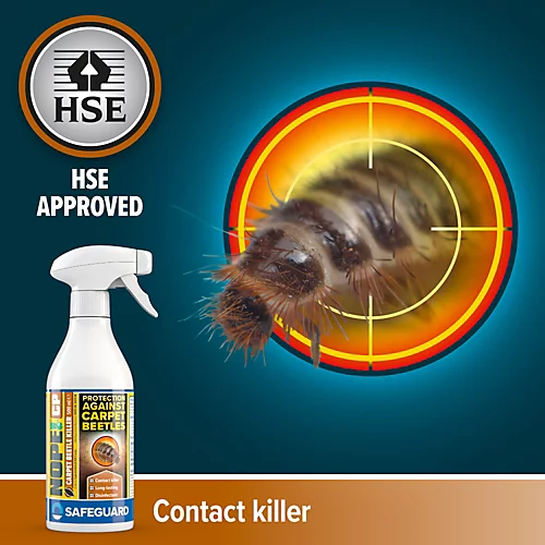 NOPE CP Carpet Beetle Killer Spray (500ml) Fast-acting, Odourless, Repellent And Disinfectant Carpet Beetle Spray. HSE Approved 5 NOPE CP Carpet Beetle Killer Spray (500ml) Fast-acting, Odourless, Repellent And Disinfectant Carpet Beetle Spray. HSE Approved - Image 3