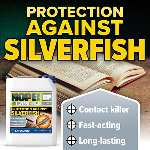 NOPE CP Silverfish Killer Spray (5L) - Fast-acting, Odourless And Repellent For Effective Silverfish Control. HSE Approved 4 NOPE CP Silverfish Killer Spray (5L) - Fast-acting, Odourless And Repellent For Effective Silverfish Control. HSE Approved - Image 2