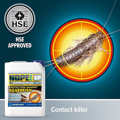 NOPE CP Silverfish Killer Spray (5L) - Fast-acting, Odourless And Repellent For Effective Silverfish Control. HSE Approved 5 NOPE CP Silverfish Killer Spray (5L) - Fast-acting, Odourless And Repellent For Effective Silverfish Control. HSE Approved - Image 3