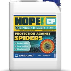 NOPE Spider Killer Spray Repellent - 5 Litres - Kills On Contact, Residual Action. Odourless, Non-Staining. HSE Registered