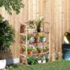 Outsunny 3-Tier Wooden Flower Stand Plant Holder Shelf Display Rack -Draper Tool Shop outsunny 3 tier wooden flower stand plant holder shelf display rack5056029824214 01c MP