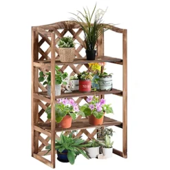 Outsunny 3-Tier Wooden Flower Stand Plant Holder Shelf Display Rack -Draper Tool Shop outsunny 3 tier wooden flower stand plant holder shelf display rack5056029824214 02c MP