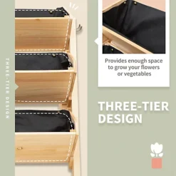 Outsunny 3 Tier Wooden Garden Raised Bed Plant With Clapboard And Hooks 9 Outsunny 3 Tier Wooden Garden Raised Bed Plant With Clapboard And Hooks -Draper Tool Shop outsunny 3 tier wooden garden raised bed plant with clapboard and hooks5056399119521 06c MP