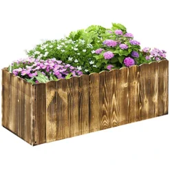Outsunny Garden Raised Bed Wooden Pot Vegetable Planter Box 80x33x30cm 7 Outsunny Garden Raised Bed Wooden Pot Vegetable Planter Box 80x33x30cm -Draper Tool Shop outsunny garden raised bed wooden pot vegetable planter box 80x33x30cm5055974844889 02c MP