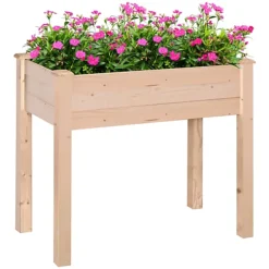Outsunny Garden Wooden Planter Flower Raised Bed Grow Box Container -Draper Tool Shop outsunny garden wooden planter flower raised bed grow box container5056029875629 02c MP