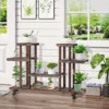 Outsunny Movable 4-Tier Garden Holder Display Shelf Outdoor Flower Stand -Draper Tool Shop outsunny movable 4 tier garden holder display shelf outdoor flower stand5056399119415 01c MP