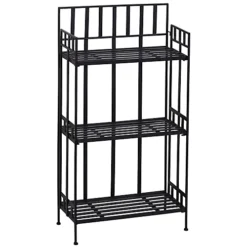 Outsunny Portable Retro 3-Tier Garden Plant Stand Metal Flower Display Rack -Draper Tool Shop outsunny portable retro 3 tier garden plant stand metal flower display rack5056029829561 02c MP