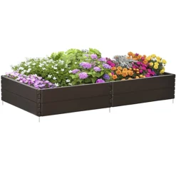 Outsunny Raised Garden Bed For Veggies Flowers, 6 Panels Outdoor Planter Box 7 Outsunny Raised Garden Bed For Veggies Flowers, 6 Panels Outdoor Planter Box -Draper Tool Shop outsunny raised garden bed for veggies flowers 6 panels outdoor planter box5056534554095 02c MP