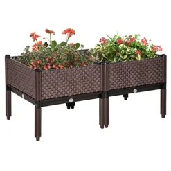 Outsunny Set Of 2 Raised Garden Bed Elevated Planter Box For Flower, Vegetables 7 Outsunny Set Of 2 Raised Garden Bed Elevated Planter Box For Flower, Vegetables -Draper Tool Shop outsunny set of 2 raised garden bed elevated planter box for flower vegetables5056534535001 02c MP