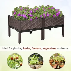 Outsunny Set Of 2 Raised Garden Bed Elevated Planter Box For Flower, Vegetables 9 Outsunny Set Of 2 Raised Garden Bed Elevated Planter Box For Flower, Vegetables -Draper Tool Shop outsunny set of 2 raised garden bed elevated planter box for flower vegetables5056534535001 06c MP