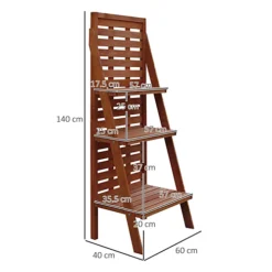 Outsunny Three-Tier Plant Rack Outdoor Organiser Unit Ladder Design Storage 7 Outsunny Three-Tier Plant Rack Outdoor Organiser Unit Ladder Design Storage -Draper Tool Shop outsunny three tier plant rack outdoor organiser unit ladder design storage5056029874066 03c MP