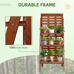 Outsunny Three-Tier Plant Rack Outdoor Organiser Unit Ladder Design Storage 8 Outsunny Three-Tier Plant Rack Outdoor Organiser Unit Ladder Design Storage -Draper Tool Shop outsunny three tier plant rack outdoor organiser unit ladder design storage5056029874066 06c MP