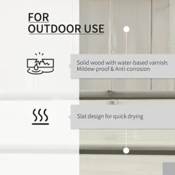 Outsunny Wooden Garden Planter & Bench Combination Raised Bed Grey 176L X 38W X 40H Cm -Draper Tool Shop outsunny wooden garden planter bench combination raised bed grey 176l x 38w x 40h cm5056534537784 06c MP