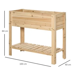Outsunny Wooden Raised Garden Bed Plant Stand Box With Clapboard 100 X 40 X 84cm -Draper Tool Shop outsunny wooden raised garden bed plant stand box with clapboard 100 x 40 x 84cm5056399118883 03c MP