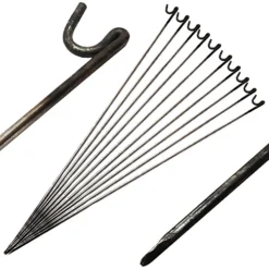 Oypla Steel Barrier Fencing Pins 10mm X 1250mm Pack Of 10