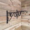 Pack Of 2 Heavy Duty Handcrafted Metal 35cm Black Twisted Wall Bracket Hook For Hanging Basket Planter Bird Feeder