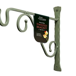 Pack Of 2 Heavy Duty Handcrafted Metal 35cm Sage Green Twisted Wall Bracket Hook For Hanging Basket -Draper Tool Shop pack of 2 heavy duty handcrafted metal 35cm sage green twisted wall bracket hook for hanging basket5060559856898 04c MP