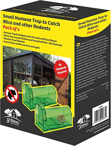 Pack Of 2 Indoor Outdoor Small Humane Mice Mouse Rat Rodent Trap Catcher Cage 4 Pack Of 2 Indoor Outdoor Small Humane Mice Mouse Rat Rodent Trap Catcher Cage - Image 2