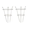 Pack Of 2 Tom Chambers Herbaceous Bare Rusted Steel Garden Plant Support Medium 54cm X 40cm