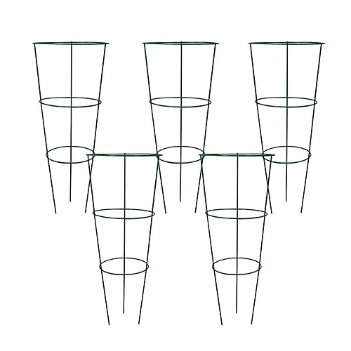 Pack Of 5 Conical Garden Plant Support Rings (60cm) 4 Pack Of 5 Conical Garden Plant Support Rings (60cm) - Image 2