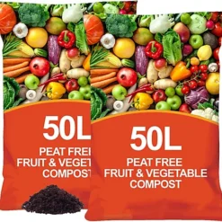 Peat Free Nutrient Rich Fruit & Vegetable Compost - 100L
