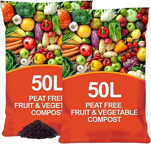 Peat Free Nutrient Rich Fruit & Vegetable Compost - 100L 3 Peat Free Nutrient Rich Fruit & Vegetable Compost - 100L
