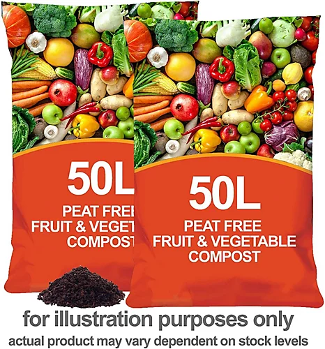 Peat Free Nutrient Rich Fruit & Vegetable Compost - 100L 4 Peat Free Nutrient Rich Fruit & Vegetable Compost - 100L - Image 2