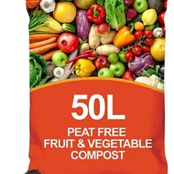 Peat Free Nutrient Rich Fruit & Vegetable Compost - 50L