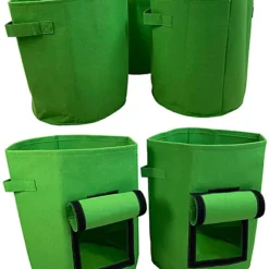 Potato & Vegetable Planter Grow Bags (Set Of 5) Non - Woven Aeration Fabric Pots -Draper Tool Shop potato vegetable planter grow bags set of 5 non woven aeration fabric pots5055031302178 03c MP