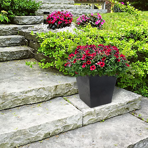 Primeur Sonata Slate Plain Square Plant Pot (Dia)30cm 4 Primeur Sonata Slate Plain Square Plant Pot (Dia)30cm - Image 2