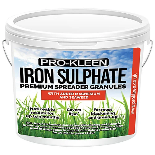 Pro-Kleen Iron Sulphate Spreader Granules, Covers Up To 100m2, For Grass Green Up, Ferrous Sulphate Dry Powder 3 Pro-Kleen Iron Sulphate Spreader Granules, Covers Up To 100m2, For Grass Green Up, Ferrous Sulphate Dry Powder