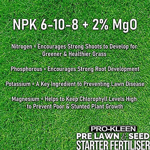 Pro-Kleen Pre Lawn & Seed Starter Fertiliser - Phosphorus Rich Formula With Nitrogen, Potassium & Magnesium Oxide 5kg 4 Pro-Kleen Pre Lawn & Seed Starter Fertiliser - Phosphorus Rich Formula With Nitrogen, Potassium & Magnesium Oxide 5kg - Image 2