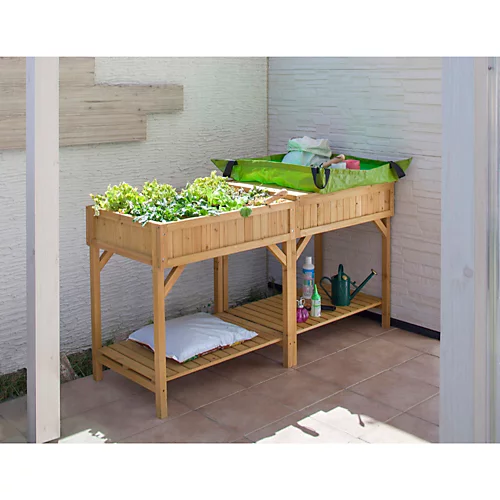 Raised Garden Bed Planter - Herb Garden - Natural (FSC 100%) 3 Raised Garden Bed Planter - Herb Garden - Natural (FSC 100%)