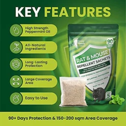 Ready Steady Defend Rat & Mouse Natural Repellent Sachets Pack Of 5 - High Strength, Natural, High-Strength -Draper Tool Shop ready steady defend rat mouse natural repellent sachets pack of 5 high strength natural high strength5061001650361 02c MP