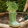 Sage Green Wellington Boot Outdoor Summer Ceramic Flower Pot Garden Planter Pot Gift For Gardeners 1 Sage Green Wellington Boot Outdoor Summer Ceramic Flower Pot Garden Planter Pot Gift For Gardeners -Draper Tool Shop sage green wellington boot outdoor summer ceramic flower pot garden planter pot gift for gardeners5060633940581 01c MP