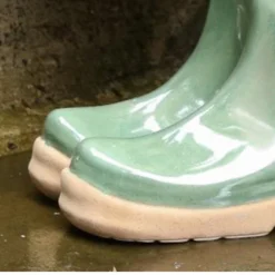 Sage Green Wellington Boot Outdoor Summer Ceramic Flower Pot Garden Planter Pot Gift For Gardeners -Draper Tool Shop sage green wellington boot outdoor summer ceramic flower pot garden planter pot gift for gardeners5060633940581 04c MP