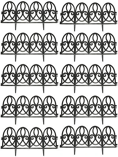 Set Of 10 Plastic Lawn Edging Traditional Panels (56cm X 30cm) 4 Set Of 10 Plastic Lawn Edging Traditional Panels (56cm X 30cm) - Image 2