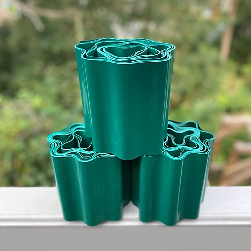 Set Of 3 Green Plastic Garden Lawn Edging (9m X 15cm Roll) 3 Set Of 3 Green Plastic Garden Lawn Edging (9m X 15cm Roll)