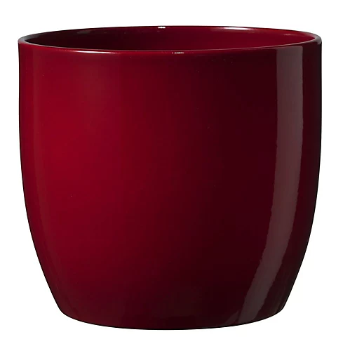 Shiny Bordeaux Ceramic Indoor Plant Pot. No Drainage Holes. H13 X W14 Cm 3 Shiny Bordeaux Ceramic Indoor Plant Pot. No Drainage Holes. H13 X W14 Cm