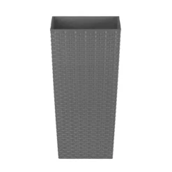 Simpa 27L Grey Rattan Plant Pots Set -Draper Tool Shop simpa 27l grey rattan plant pots set0704725453874 04c MP